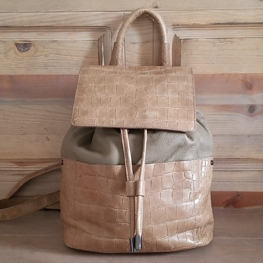 Kenneth Cole New York Leather One-Shoulder Backpack